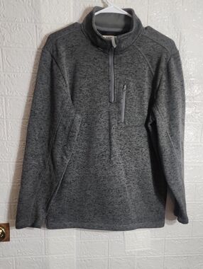 Magellan Outdoors Heathered Gray Quarter-Zip Pullover